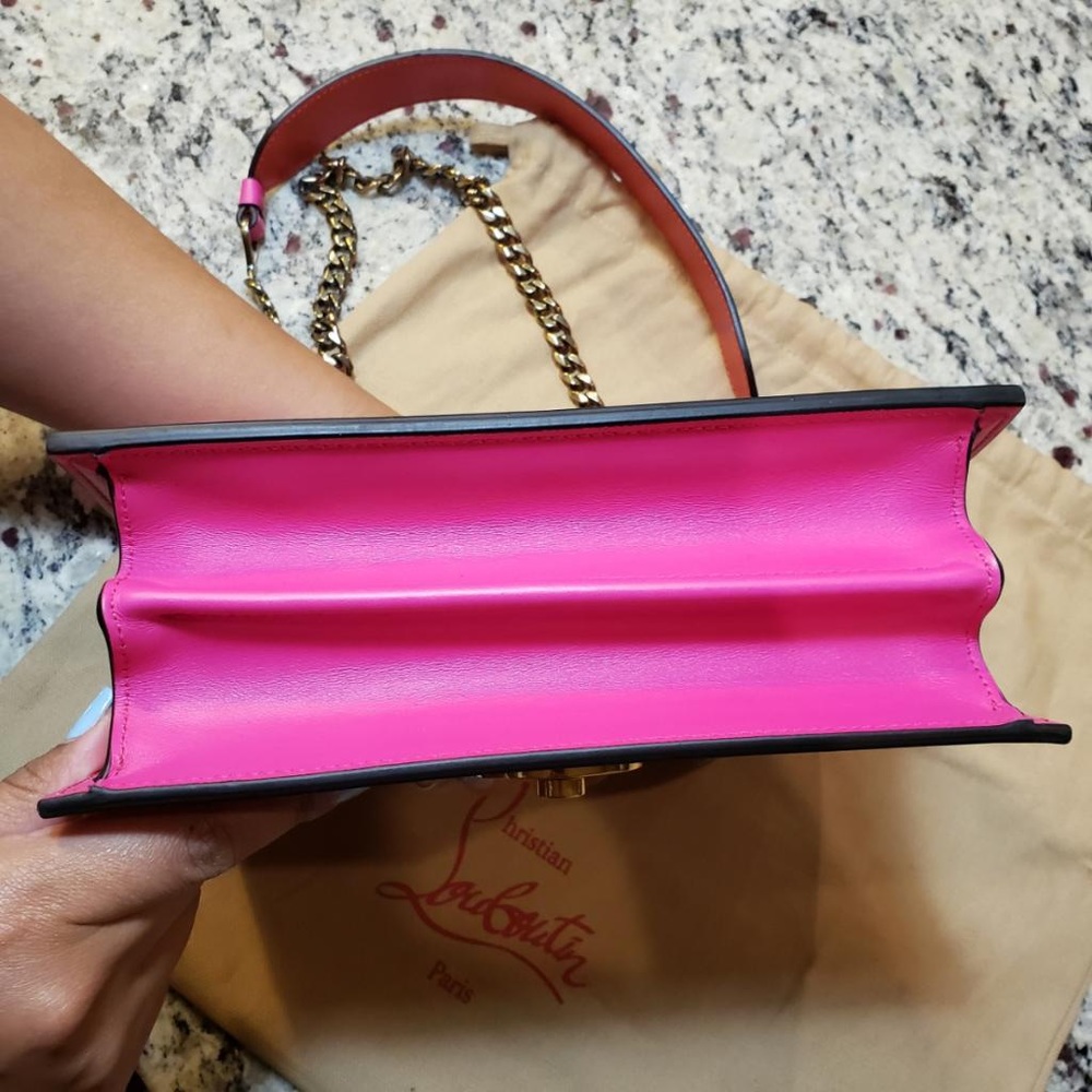 💕 NEW Christian Louboutin Mini Elisa in Hot Pink Calfskin - Picture 12 of 14